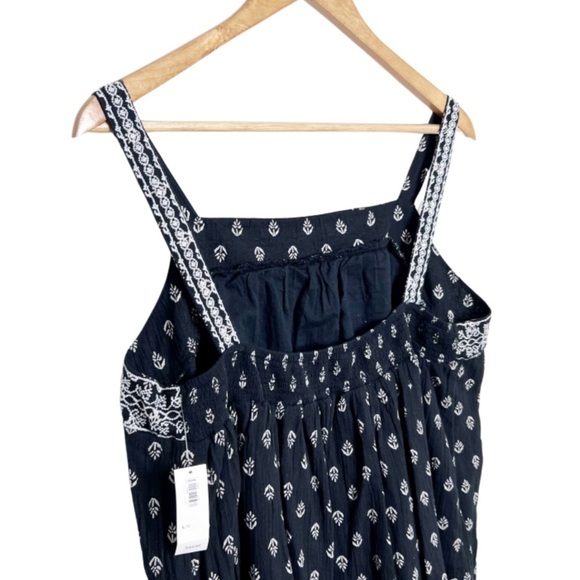 New with Tag Women Old Navy Embroidered Leaf Pattern Spaghetti Strap Mini Dress - Picture 12 of 16